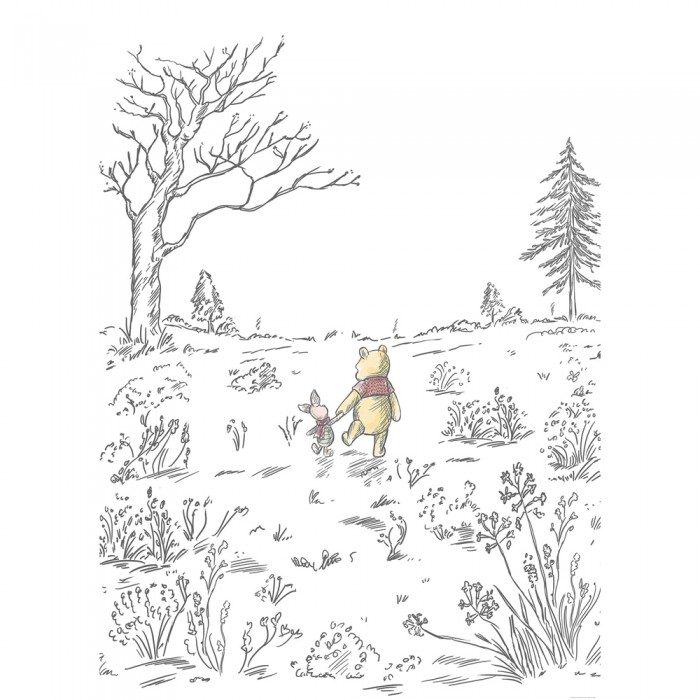 Φωτοταπετσαρία Τοίχου KOMAR "Winnie Pooh Walk" σειρά "INTO ADVENTURE" 200x280cm IADX4-043