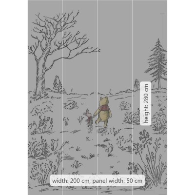 Φωτοταπετσαρία Τοίχου KOMAR "Winnie Pooh Walk" σειρά "INTO ADVENTURE" 200x280cm IADX4-043