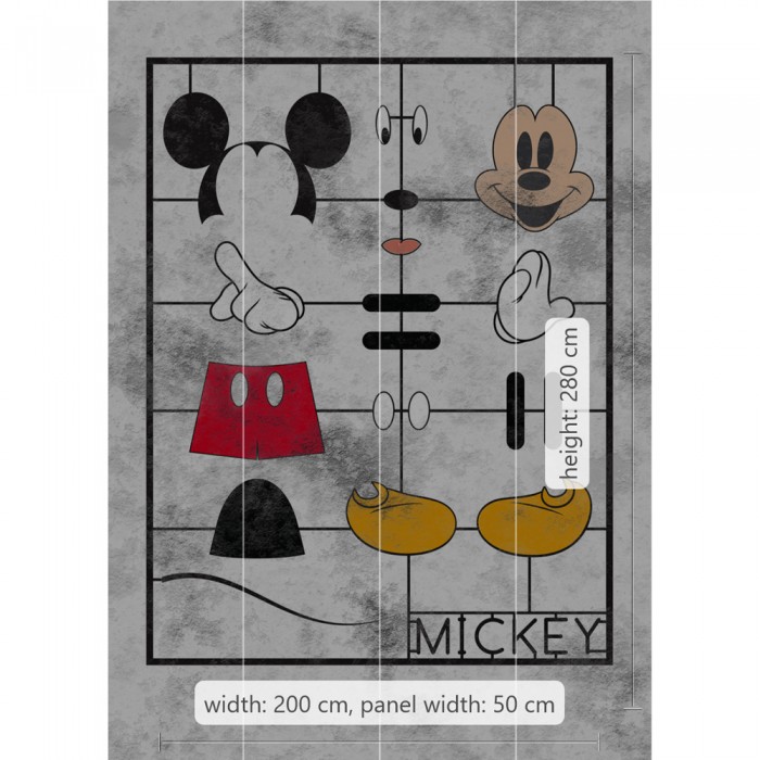 Φωτοταπετσαρία Τοίχου KOMAR "Mickey Kit" σειρά "INTO ADVENTURE" 200x280cm IADX4-053