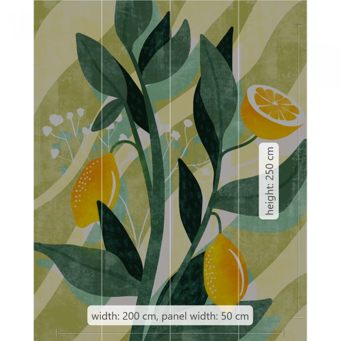 Φωτοταπετσαρία Τοίχου KOMAR "Lemon Fresh" σειρά "Le Jardin" 200x250cm LJX4-015