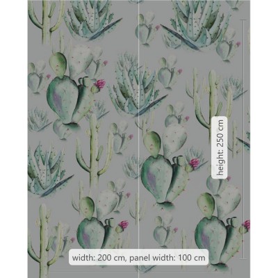 Φωτοταπετσαρία Τοίχου KOMAR "Cactus Grey" σειρά "PURE BOUTIQUE" 200x250cm P045B-VD2