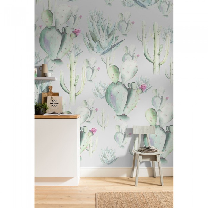 Φωτοταπετσαρία Τοίχου KOMAR "Cactus Grey" σειρά "PURE BOUTIQUE" 200x250cm P045B-VD2