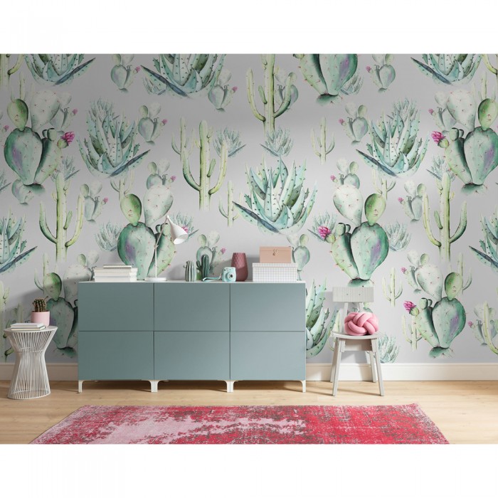 Φωτοταπετσαρία Τοίχου KOMAR "Cactus Grey" σειρά "PURE BOUTIQUE" 400x250cm P045B-VD4