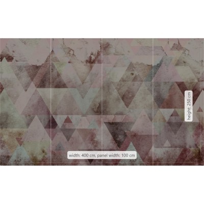 Φωτοταπετσαρία Τοίχου KOMAR  "Triangles Red" σειρά "PURE" 400x250cm P018B-VD4