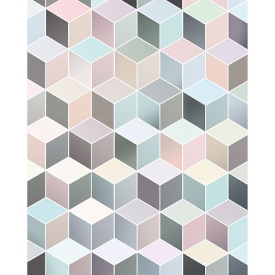 Φωτοταπετσαρία Τοίχου KOMAR "Cubes Pastel" σειρά "PURE BOUTIQUE" 200x250cm P027-VD2