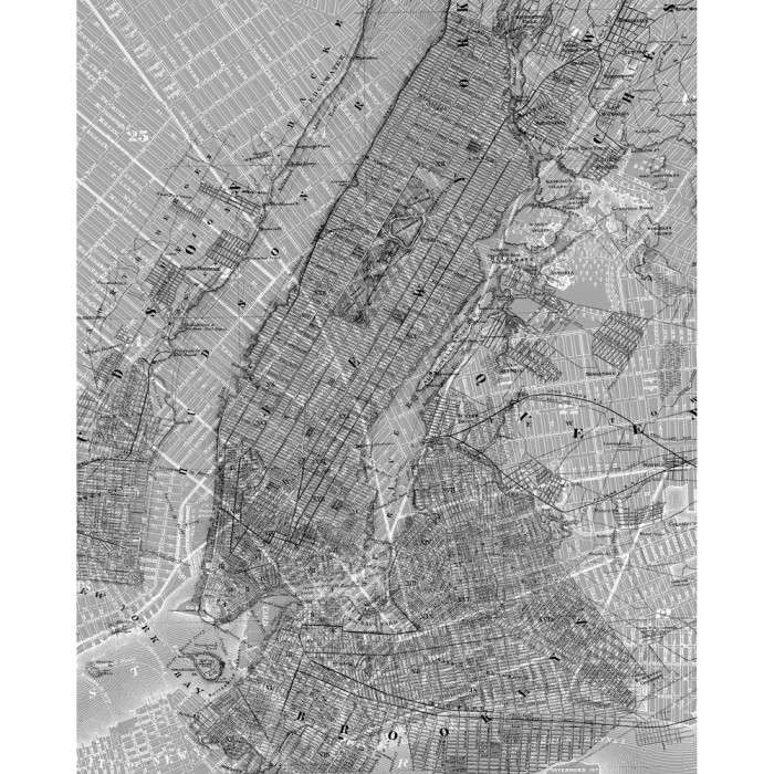 Φωτοταπετσαρία Τοίχου KOMAR "NYC Map" σειρά "PURE BOUTIQUE" 200x250cm P033-VD2