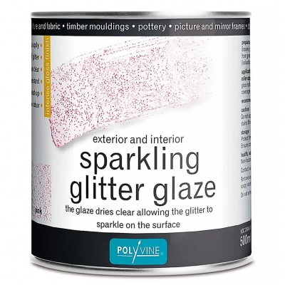 Γαλάκτωμα μεταλλιζέ Glitter Ροζ Polyvine Sparklink Glitter για εφαρμογή σε επιφάνειες 500ml 097610