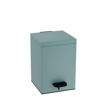 Χαρτοδοχείο 5 Lit, Soft Close - Matt Turquoise, Pam & Co, W18 x D18 x H26 (cm), 137-913