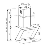 Απορροφητήρας Pyramis Fiero Μαύρος Premium 90cm - 065023001