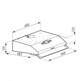 Απορροφητήρας Pyramis Απλός με 2 Μοτέρ Λευκός  60cm - 065029302