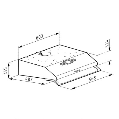 Απορροφητήρας Pyramis Απλός με 2 Μοτέρ Καφέ 60cm - 065029402