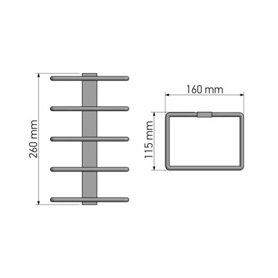 Επιτοίχια Πετσετοθήκη Chrome SANCO 00046-A03