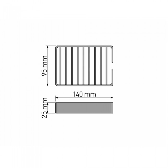 Επίτοιχη Σαπουνοθήκη Chrome SANCO Monogram 120432-A03