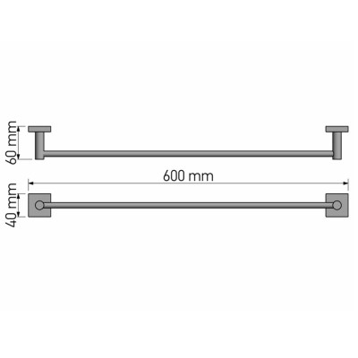 Πετσετοθήκη 60cm Chrome SANCO Tempo 14004-A03