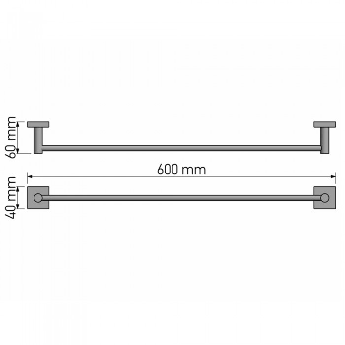 Πετσετοθήκη 60cm Chrome SANCO Tempo 14004-A03