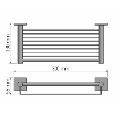 Επίτοιχη Σπογγοθήκη Black Mat SANCO Tempo 14043-M116