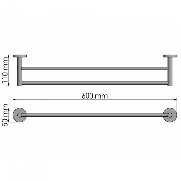 Πετσετοθήκη 60cm Chrome SANCO Twist 14305-A03