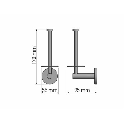 Κάθετη Χαρτοθήκη Chrome SANCO Twist 14316-A03