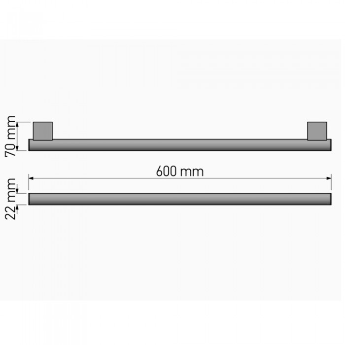 Πετσετοθήκη Μπάνιου 60cm Chrome SANCO Academia 21804-A03