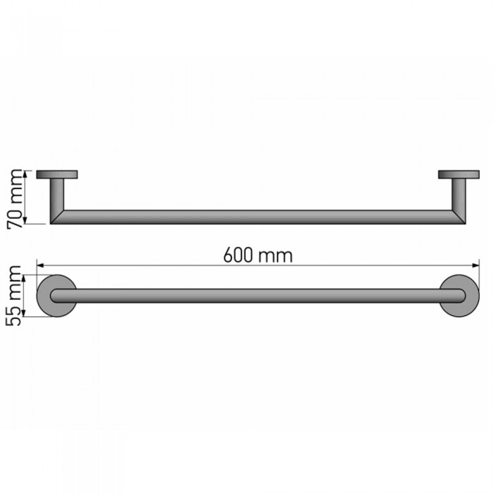 Πετσετοθήκη 60cm Chrome SANCO Corner 22704-A03