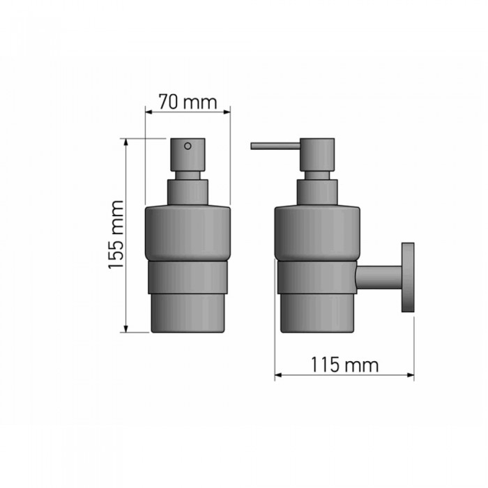 Επίτοιχο Ντισπένσερ White Mat SANCO Corner 22722-M101