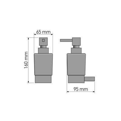 Επίτοιχο Ντισπένσερ Chrome SANCO Minimal 24222-A03