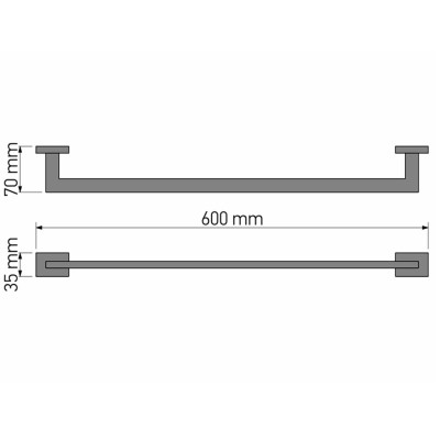 Πετσετοθήκη 60cm Chrome SANCO Enigma 26104-A03