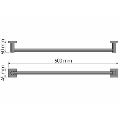 Πετσετοθήκη 60cm Chrome SANCO Iconic 26704-A03