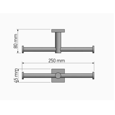 Διπλή Χαρτοθήκη Chrome SANCO Iconic 26726-A03