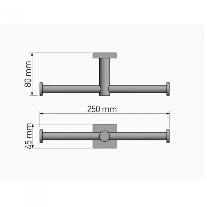 Διπλή Χαρτοθήκη Chrome SANCO Iconic 26726-A03