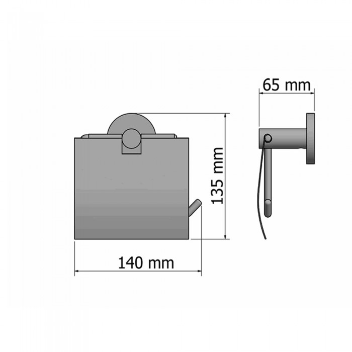 Χαρτοθήκη με Καπάκι Inox Mat SANCO Inox Project 28717-M90