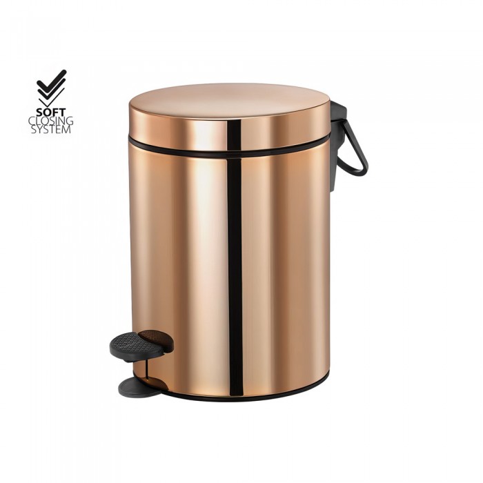 Χαρτοδοχείο 5lt Soft Closing System Rose Gold 24Κ SANCO 90680-A06