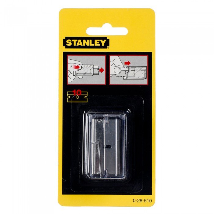 Ανταλλακτικές Λάμες Ξύστρας Τζαμιών 40mm Stanley Σετ 10 Τεμαχίων  0-28-510