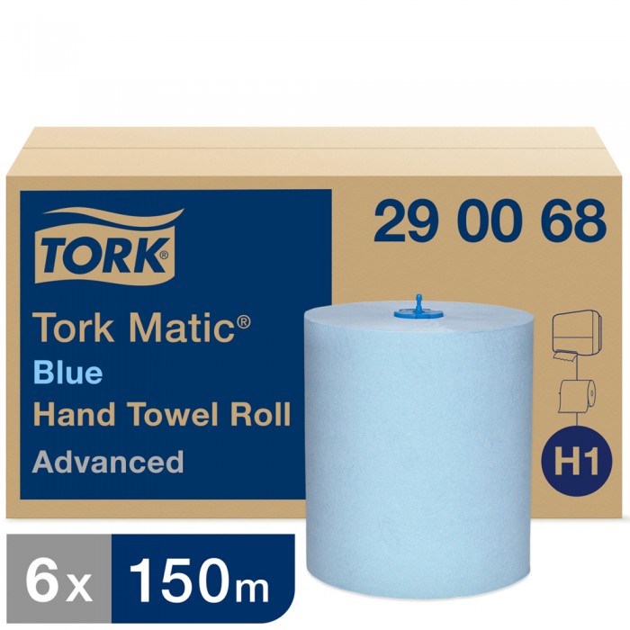 Χειροπετσέτα Σε Ρολό 2φυλλη Μπλε 150m 6 Ρολά Tork Matic® 290068