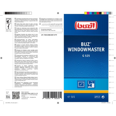 Υγρό Καθαριστικό Τζαμιών 1l Buzil Buz® Windowmaster G525-0001R1