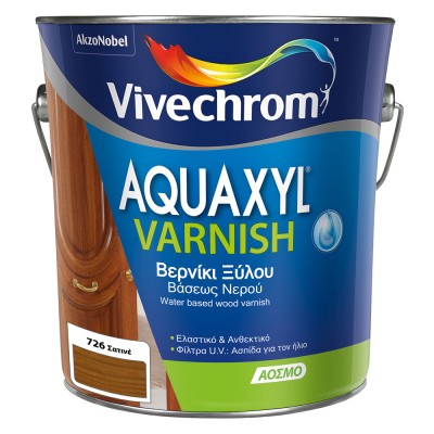 Βερνίκι Εμποτισμού Νερού Vivechrom Aquaxyl Varnish 726 Σατινέ 2.5lt