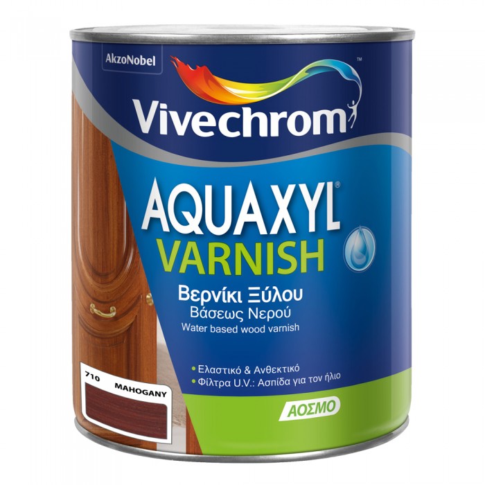 Βερνίκι Εμποτισμού Νερού Vivechrom Aquaxyl Varnish 710 MAHOGANY (ΜΑΟΝΙ) Σατινέ 750ml