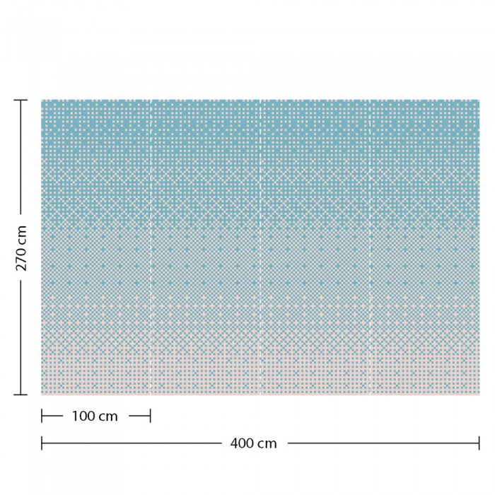 Φωτοταπετσαρία Τοίχου 400x270cm σε 4 ρολλά των 100cm Walls by Patel 4 «Generative Phantasies» Pixi Blue DD127613