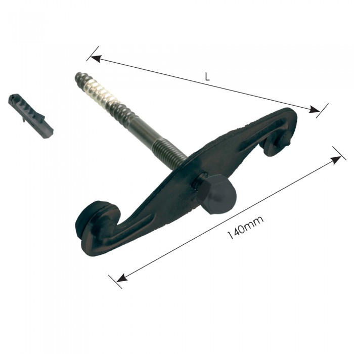 Μεταλλικό Ανεμοστύλωμα 140mm x 140mm ZOGOMETAL 0277 σε Γαλβανιζέ Μαύρο