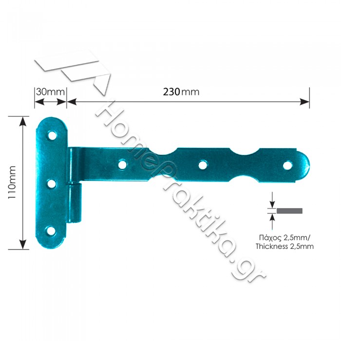 Μάσκουλο Φράχτη Γωνιακό 110mm x 230mm ZOGOMETAL Σειρά 1109 σε χρώματα RAL