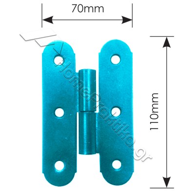 Μάσκουλο Φράχτη Μεσαίο 110 x 70mm ZOGOMETAL Σειρά 1109 σε χρώματα RAL