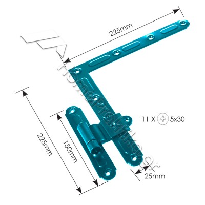 Μάσκουλο Γωνιακό Συνδέσεως με Λαμπά 0mm ZOGOMETAL 9250 σε χρώματα RAL