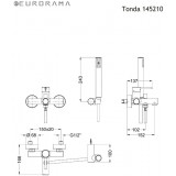 Μπαταρία λουτρού Eurorama Tonda 145210-400 black matt