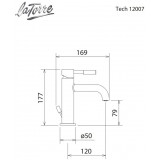 Μπαταρία νιπτήρος La Torre New Tech 12007-300 Λευκό ματ