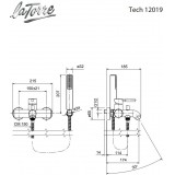 Μπαταρία λουτρού La Torre New Tech 12019-221 Μπρονζέ