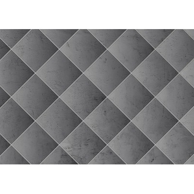 Φωτοταπετσαρία - Grey symmetry - geometric concrete pattern with white joints