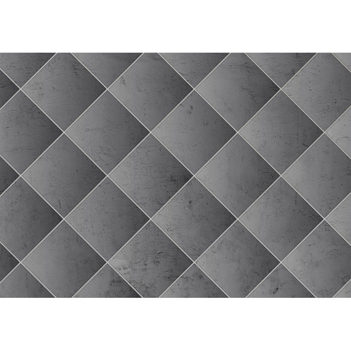 Φωτοταπετσαρία - Grey symmetry - geometric concrete pattern with white joints