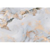 Φωτοταπετσαρία - White Stone - Elegant Marble With Golden Highlights