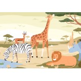 Φωτοταπετσαρία - Animals From Jungle Vector Illustration