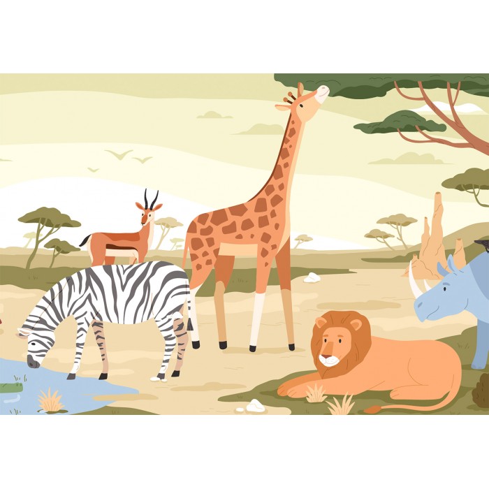 Φωτοταπετσαρία - Animals From Jungle Vector Illustration